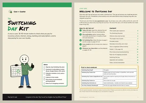 Preview of the first two pages of the kit